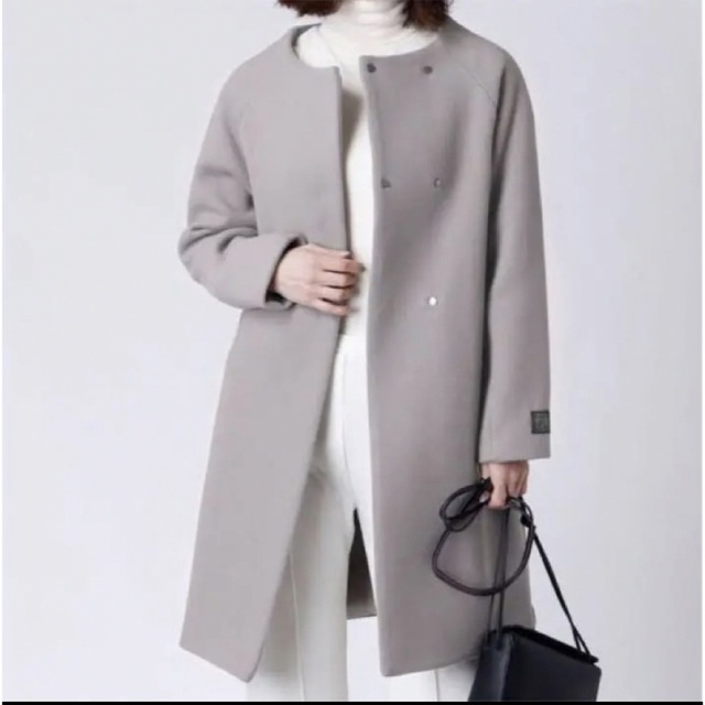 美品 バッカ トゥモローランド 38 グレー カシミヤ コート ベルト