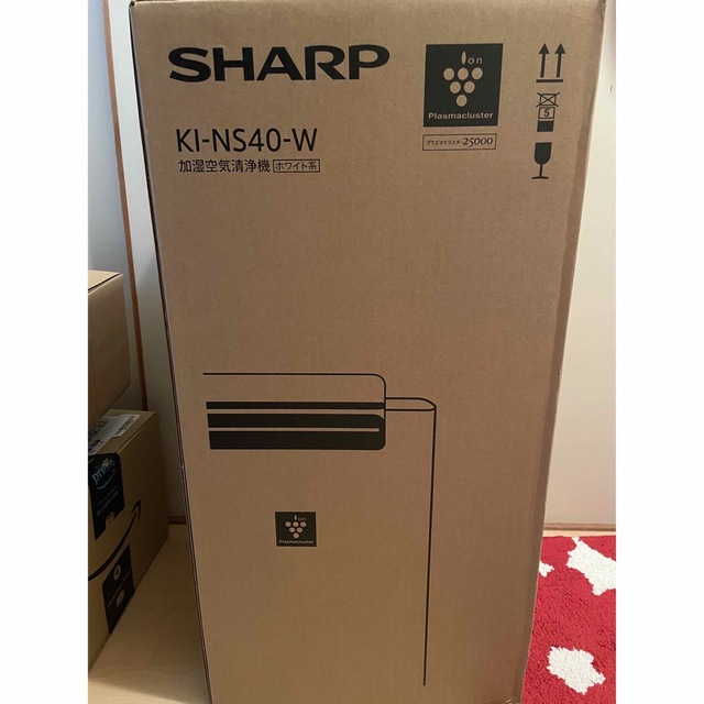 新品未開封SHARP加湿空気清浄機 KI-JS40Wプラズマクラスター25000