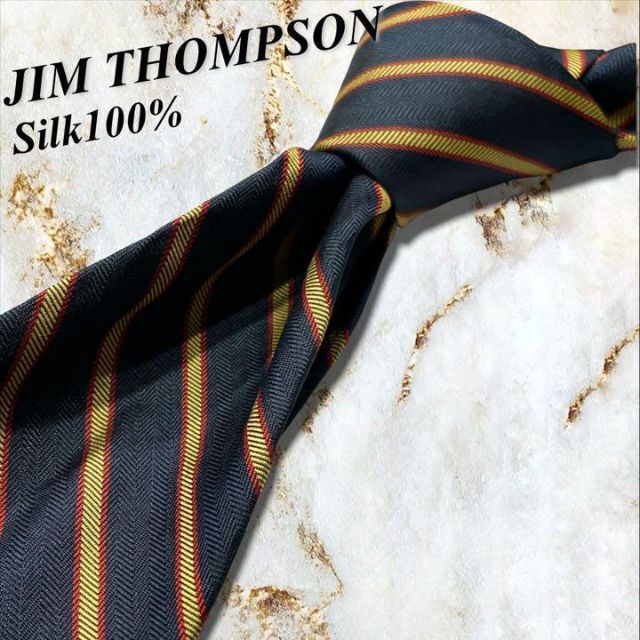 Jim Thompson(ジムトンプソン)のジムトンプソン レジメンタルストライプ ネクタイ シルク100% メンズのファッション小物(ネクタイ)の商品写真