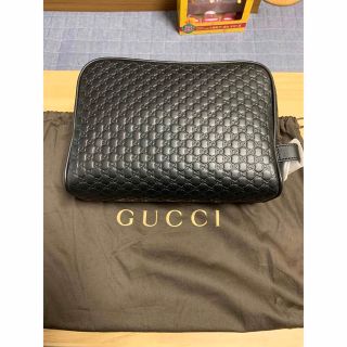 グッチ(Gucci)の★セール中★本物！未使用に近いGUCCI 超美品　シマセカンドバッグ(セカンドバッグ/クラッチバッグ)