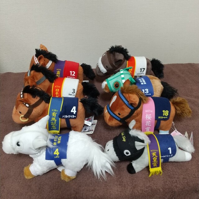 【非売品】競馬サラブレッド  ぬいぐるみ8頭立て【新品タグ付き】