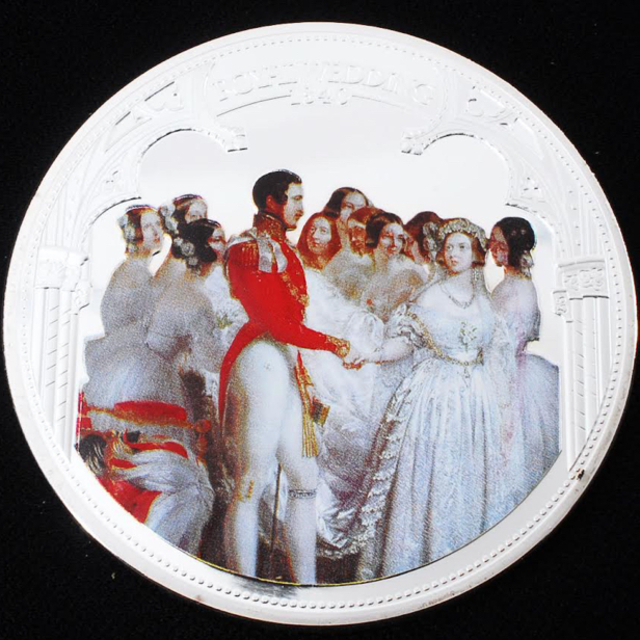 その他英国　ヴィクトリア女王　アルバート公婚姻記念　特大メダル　1838 2013