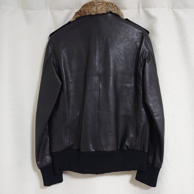 新版 JOHN LAWRENCE レザーフライトジャケット【36現行44/黒】 【新品】サリバン - SULLIVAN レザージャケット