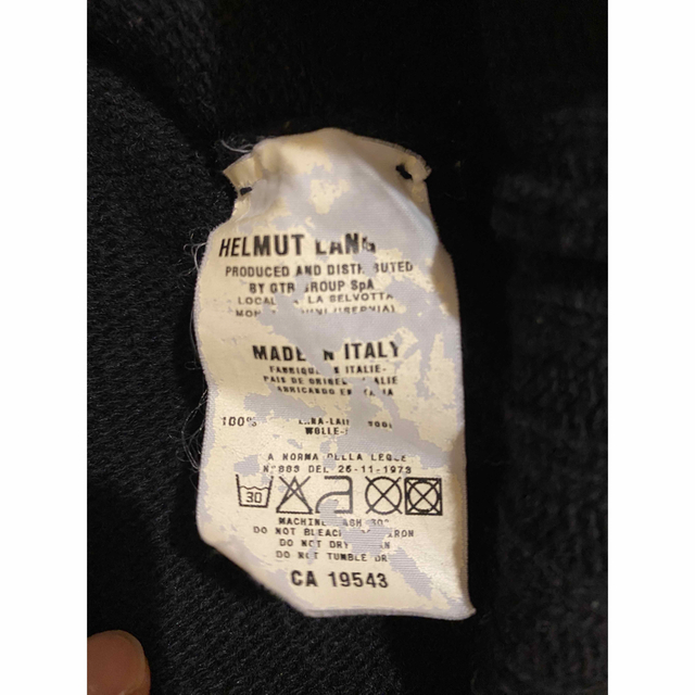 HELMUT LANG(ヘルムートラング)のHelmut Lang アーカイブ　ウールニット　ブラック メンズのトップス(ニット/セーター)の商品写真