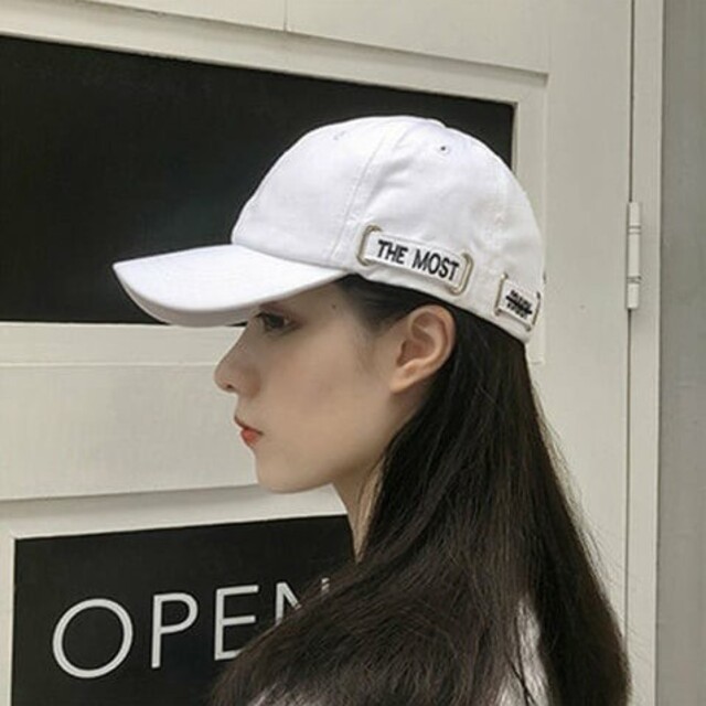 ホワイト◆大人気キャップ♪激カワロゴ帽子◆送料無料☆メンズレディース韓国
