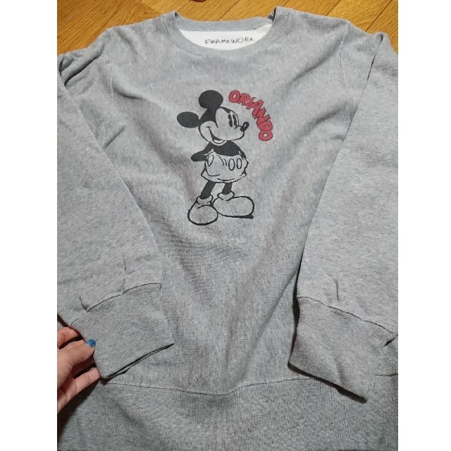 FRAMeWORK Mickeyスウェット  グレー