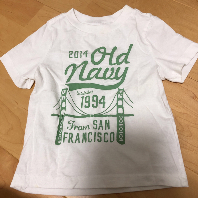 Old Navy(オールドネイビー)のTシャツ　半袖　白　OLD NAVY 2T/2A 90cm タグ切って発送 キッズ/ベビー/マタニティのキッズ服男の子用(90cm~)(Tシャツ/カットソー)の商品写真