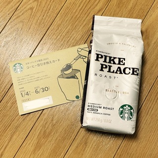 スターバックスコーヒー(Starbucks Coffee)の【送料込】スターバックス コーヒー豆&引き換えカード(コーヒー)