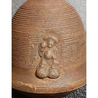 江戸時代末期 古備前 【極最小】 人形徳利 小壺 古備前壺 大黒様 縁起物- 江戸時代末期 古備前 【極最小】 人形徳利 小壺 古備前壺 大黒様 縁起物-