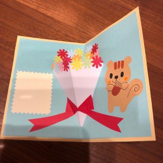 花束　ポップアップカード　ハンドメイド(カード/レター/ラッピング)