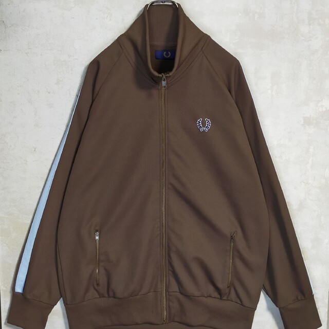 激レア】 フレッドペリー 2XL トラックジャケット ブラウン くすみ
