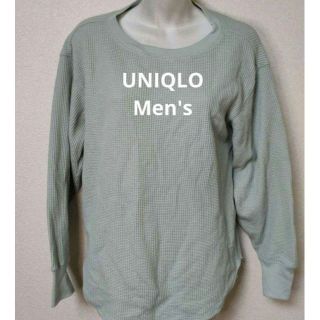 ユニクロ(UNIQLO)のUNIQLO ユニクロ ドットプリント メンズ ニットシャツ Mサイズ(ニット/セーター)