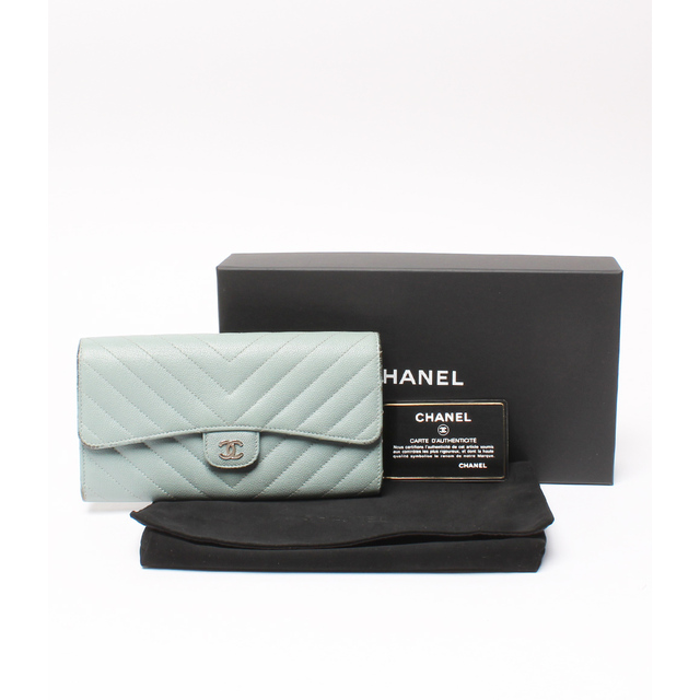 CHANEL(シャネル)のシャネル CHANEL 長財布 Vステッチ シルバー金具    レディース レディースのファッション小物(財布)の商品写真