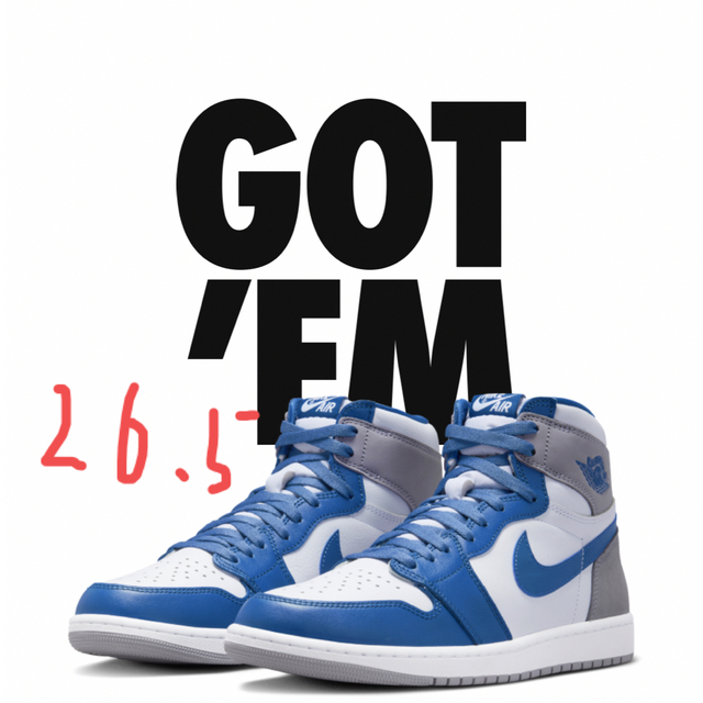 26.5センチ　Air jordan1 High OG true blue