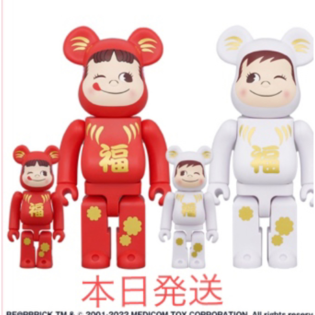 BE＠RBRICK 達磨 ペコちゃん & ポコちゃん 100% & 400%