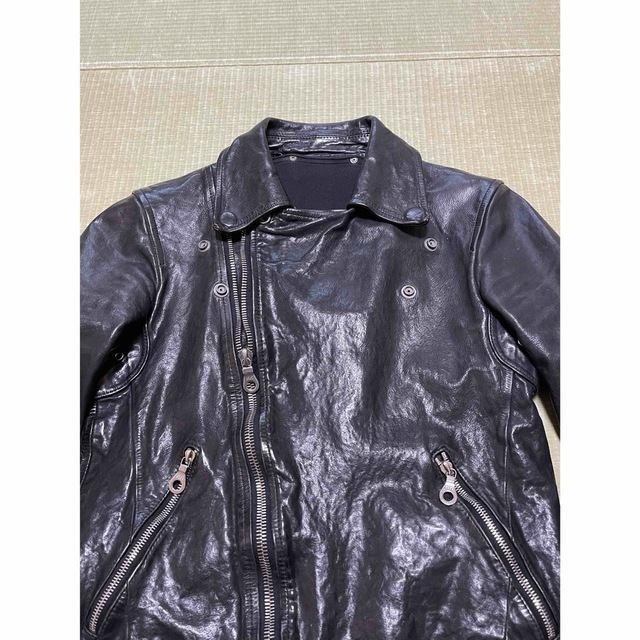 ISAMUKATAYAMA BACKLASH(イサムカタヤマバックラッシュ)のBACKLASH バックラッシュ 1254-02 ダブルライダース XS メンズのジャケット/アウター(ライダースジャケット)の商品写真