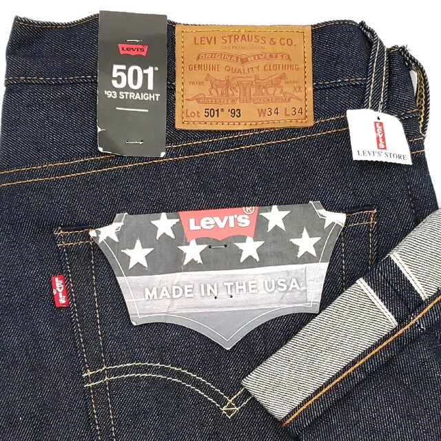 古着市場JARKET未使用USA製◆Levi's PREMIUM 501 '93◆W34 522