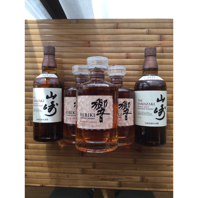 サントリー山崎2本(箱あり)、サントリー響ブレンダーズチョイス3本-