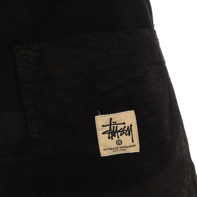 STUSSY(ステューシー)のSTUSSY ステューシー 21AW Venus Work Pant ヴィーナスプリント ダブルニーペインターワークパンツ ブラック 21F116506 メンズのパンツ(その他)の商品写真