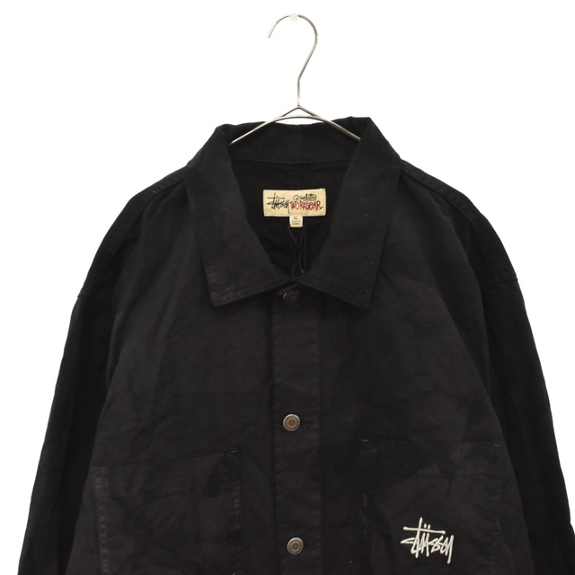 STUSSY(ステューシー)のSTUSSY ステューシー 21AW Venus Chore Jacket ヴィーナスプリント チョアジャケット ブラック カバーオール 21F115600 メンズのジャケット/アウター(フライトジャケット)の商品写真