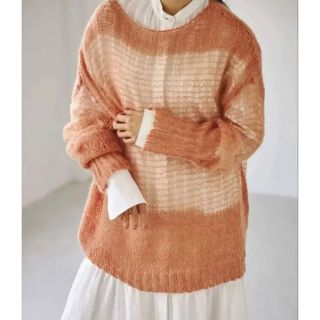 トゥデイフル(TODAYFUL)の【新品未使用】Lowgauge Mohair Knit コーラルピンク(ニット/セーター)