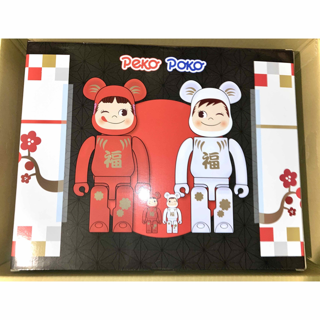 BE@RBRICK 達磨 ペコちゃん & ポコちゃん 400% & 100