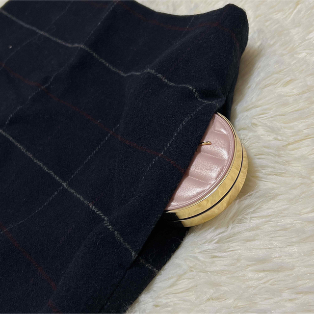 UNIQLO(ユニクロ)のUNIQLOユニクロ 台形スカート ウール チェック柄 ネイビー Ｓサイズ レディースのスカート(ミニスカート)の商品写真