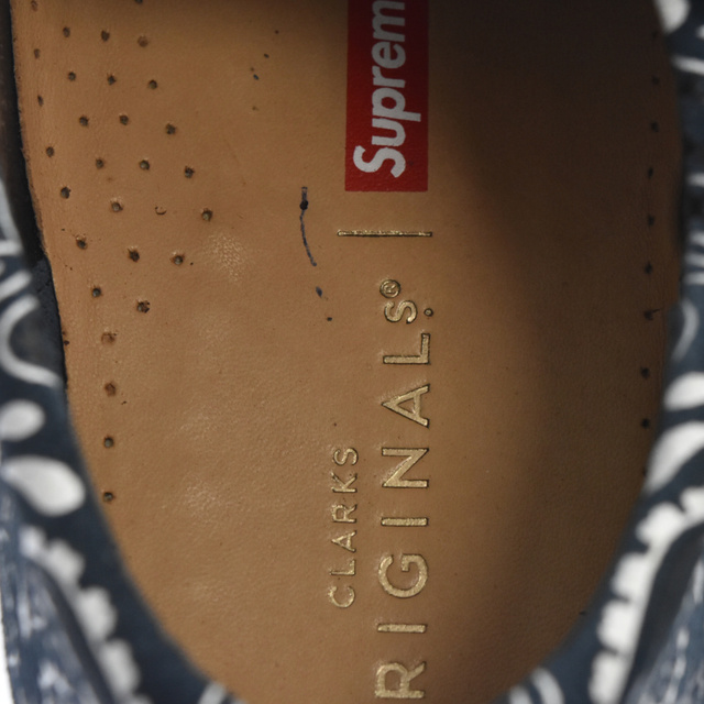 SUPREME シュプリーム 19SS ×Clarks ORIGINAL's WALLABEE ×クラークスオリジナルス ワラビー ローカットスニーカーシューズ ネイビー 6