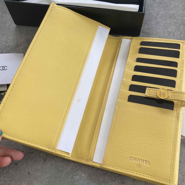 新品未使用! CHANEL シャネル 長財布 イエロー ココマーク 【GINGER