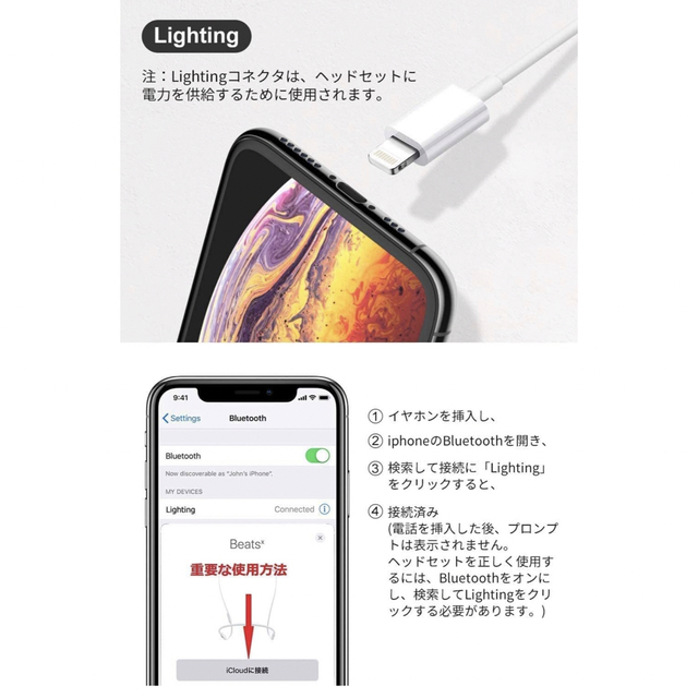 2023年モデル型 iPhone イヤホン 有線 イヤフォン 重低音 マイク付き スマホ/家電/カメラのオーディオ機器(ヘッドフォン/イヤフォン)の商品写真