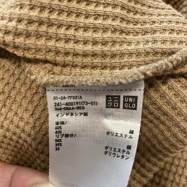 UNIQLO(ユニクロ)のUNIQLO ワッフル 7部丈トップス レディースのトップス(カットソー(長袖/七分))の商品写真