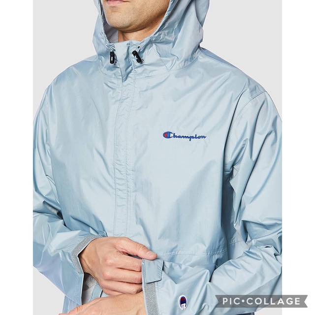 Champion(チャンピオン)のチャンピオン 雨具 カッパ L グレー C8-SSW03 撥水 ナイロン 上下 メンズのファッション小物(レインコート)の商品写真