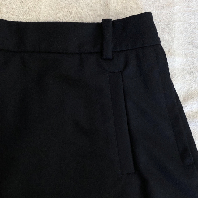 MARGARET HOWELL(マーガレットハウエル)のMARGARET HOWELL マーガレットハウエル ウールスカート ブラック レディースのスカート(ひざ丈スカート)の商品写真