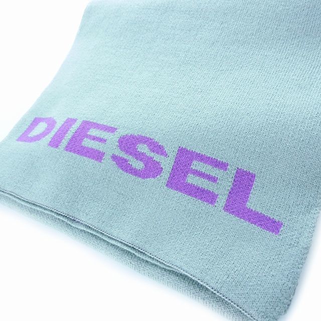 DIESEL(ディーゼル)のディーゼル DIESEL マフラー ロゴ グレー パープル 小物 メンズのファッション小物(マフラー)の商品写真