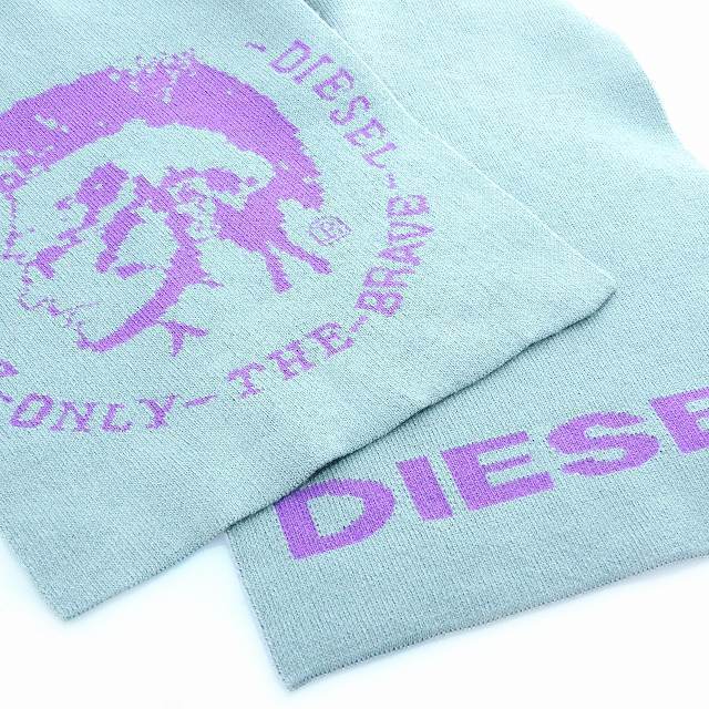 ディーゼル DIESEL マフラー ロゴ グレー パープル 小物 4