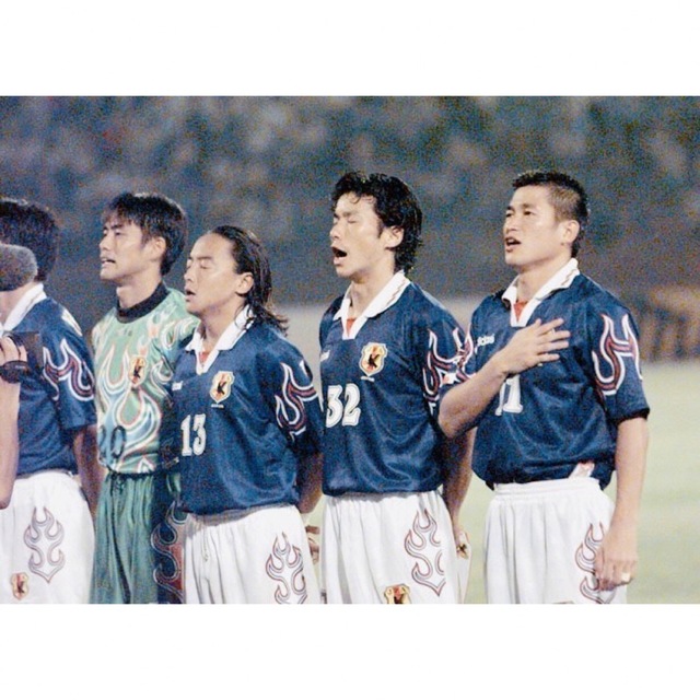 asics - 【当時物】カズ 日本代表 炎 Aユニフォーム1998年 フランスワールドカップ