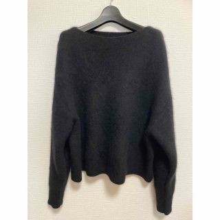 アパートバイローリーズ(apart by lowrys)の美品アパートバイローリーズ　ラクーン混ニット　フリーサイズ　ブラック(ニット/セーター)