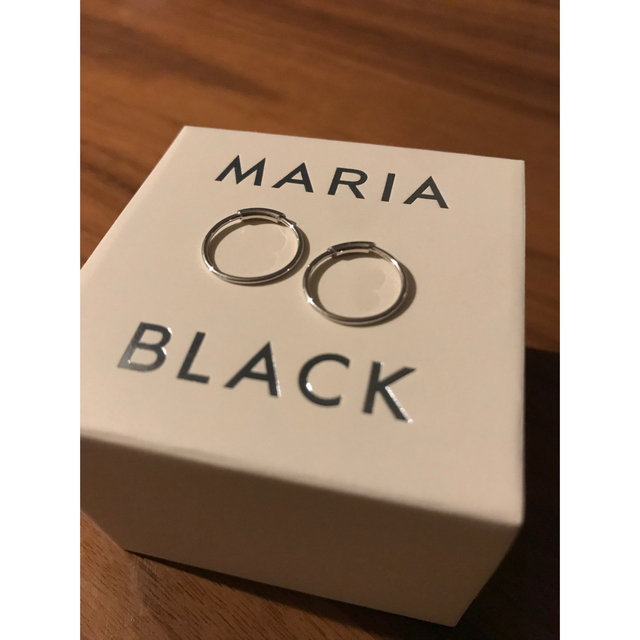 8mm素材マリアブラック  basic 8 hoops ピアス　Maria Black