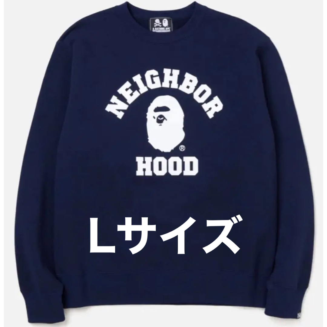 BAPE NBHD RELAXED FIT CREWNECK ネイビー　Lサイズ