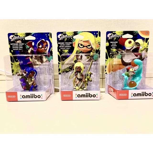 スプラトゥーン3 amiibo 3体別々セット　イエロー　ブルー　コジャケ エンタメ/ホビーのフィギュア(ゲームキャラクター)の商品写真