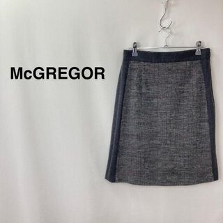 マックレガー(McGREGOR)のMcGREGOR マックレガー ニットグレンチェックスカート グレー レディース(その他)