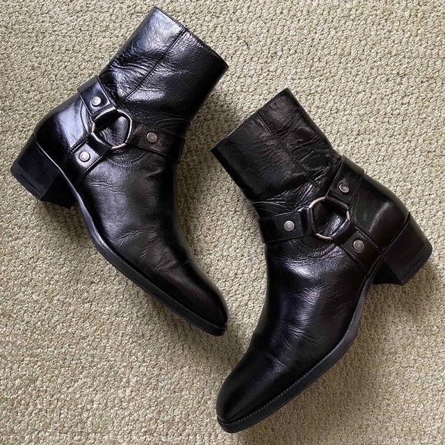 早者勝ち‼️SAINT LAURENT HARNESS BOOTS 41 ブラック