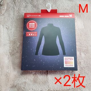 ユニクロ(UNIQLO)のユニクロ　レディース　ヒートテック　ウルトラウォームハイネックT　黒　M(Tシャツ(長袖/七分))