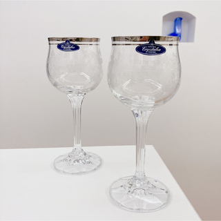 ボヘミア クリスタル(BOHEMIA Cristal)の新品未使用 ボヘミア クリスタル ワイングラス ペアグラス (グラス/カップ)