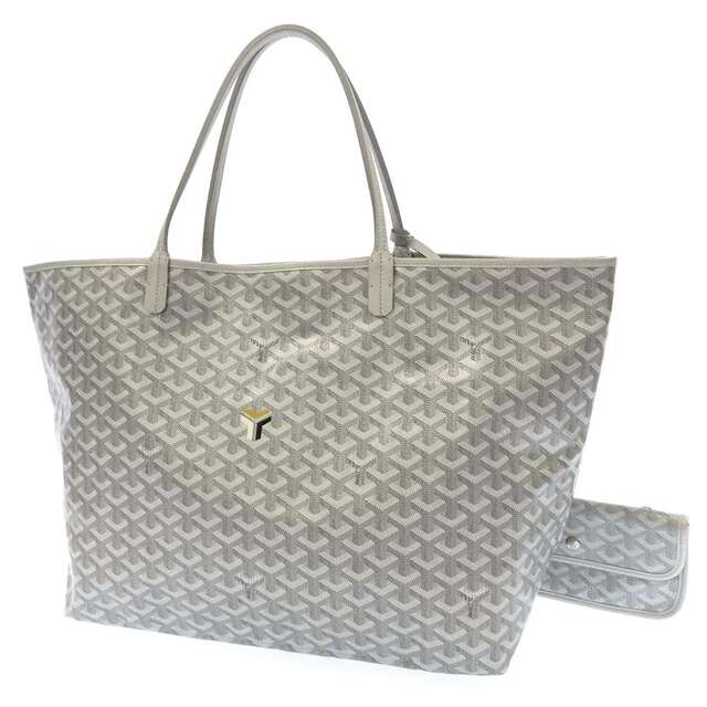 GOYARD(ゴヤール)のゴヤール トートバッグ サンルイGM Saint Louis GOYARD ヘリンボーン 杉綾模様 メタリックシルバー メンズのバッグ(トートバッグ)の商品写真