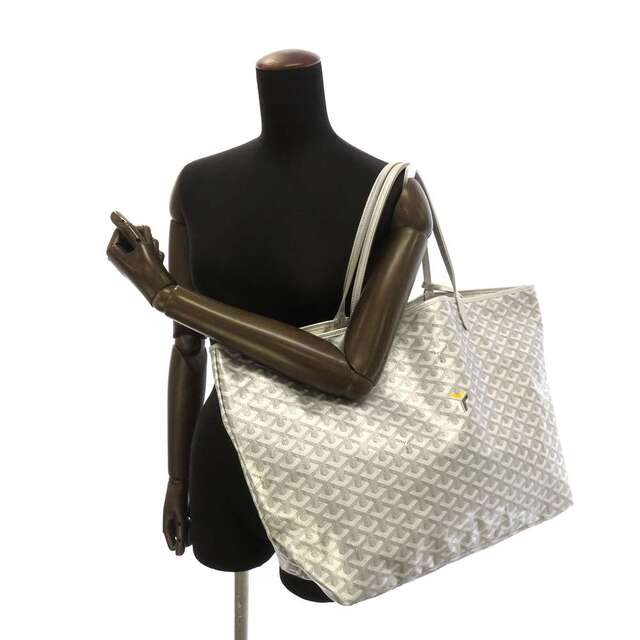 GOYARD(ゴヤール)のゴヤール トートバッグ サンルイGM Saint Louis GOYARD ヘリンボーン 杉綾模様 メタリックシルバー メンズのバッグ(トートバッグ)の商品写真