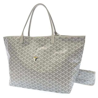 ゴヤール(GOYARD)のゴヤール トートバッグ サンルイGM Saint Louis GOYARD ヘリンボーン 杉綾模様 メタリックシルバー(トートバッグ)