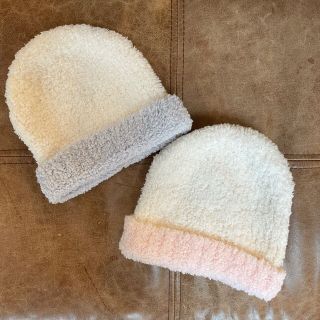 カシウエア(kashwere)のカシウエア ベビー ニット キャップ ブルー&ピンク 2セット (帽子)