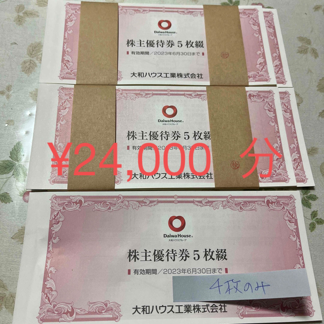 大和ハウス株主優待券 24,000円分 最高級 33%割引 noxcapital.de