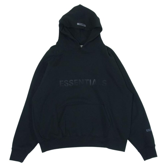 FEAR OF GOD フィアオブゴッド パーカー ESSENTIALS エッセンシャルズ フロントロゴ プルオーバ― パーカー フーディ ブラック系 M